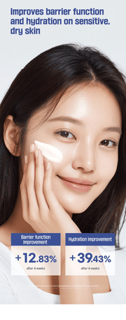 ROUND LAB Soybean QLA Barrier Cream 80ml, original YesStyle barrier and hydration results information panel