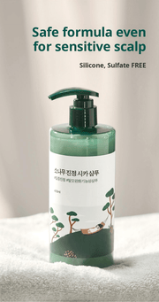 ROUND LAB Pine Calming Cica Shampoo 400ml: silicone sulfate free. English product information from Olive Young.
