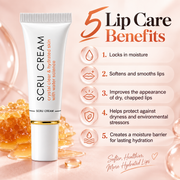 SCRU Cream Lip Scrub & Lip Exfoliator for Dry Lips