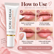 SCRU Cream Lip Scrub & Lip Exfoliator for Dry Lips