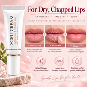 SCRU Cream Lip Scrub & Lip Exfoliator for Dry Lips