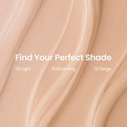 SKINFOOD Salmon Darkcircle Concealer Cream - three shade texture swatches - 00 Light, 01 Blooming, 02 Beige