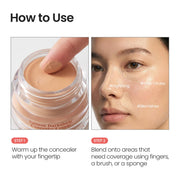 SKINFOOD Salmon Darkcircle Concealer Cream - application and blending instructions