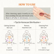 SKINFOOD Apricot Food Mask: English directions and mask routine