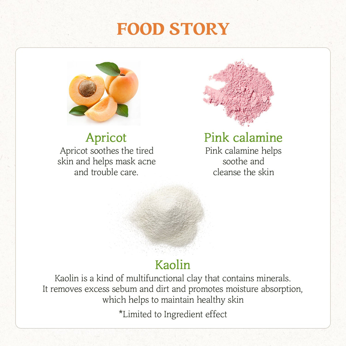 SKINFOOD Apricot Food Mask: English ingredient information