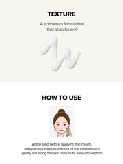 Rice Brightening Serum texture and application directions
