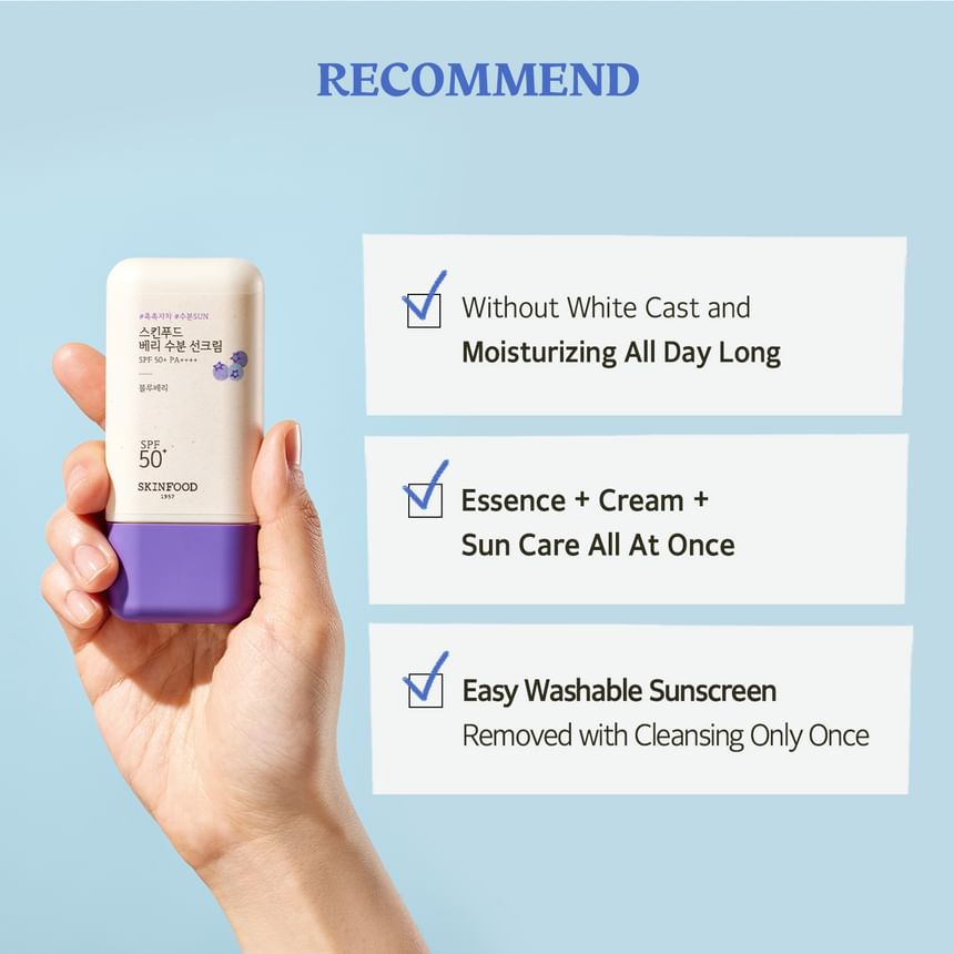SKINFOOD Berry Moisturizing Sun Cream 50mL - Recommended skin needs