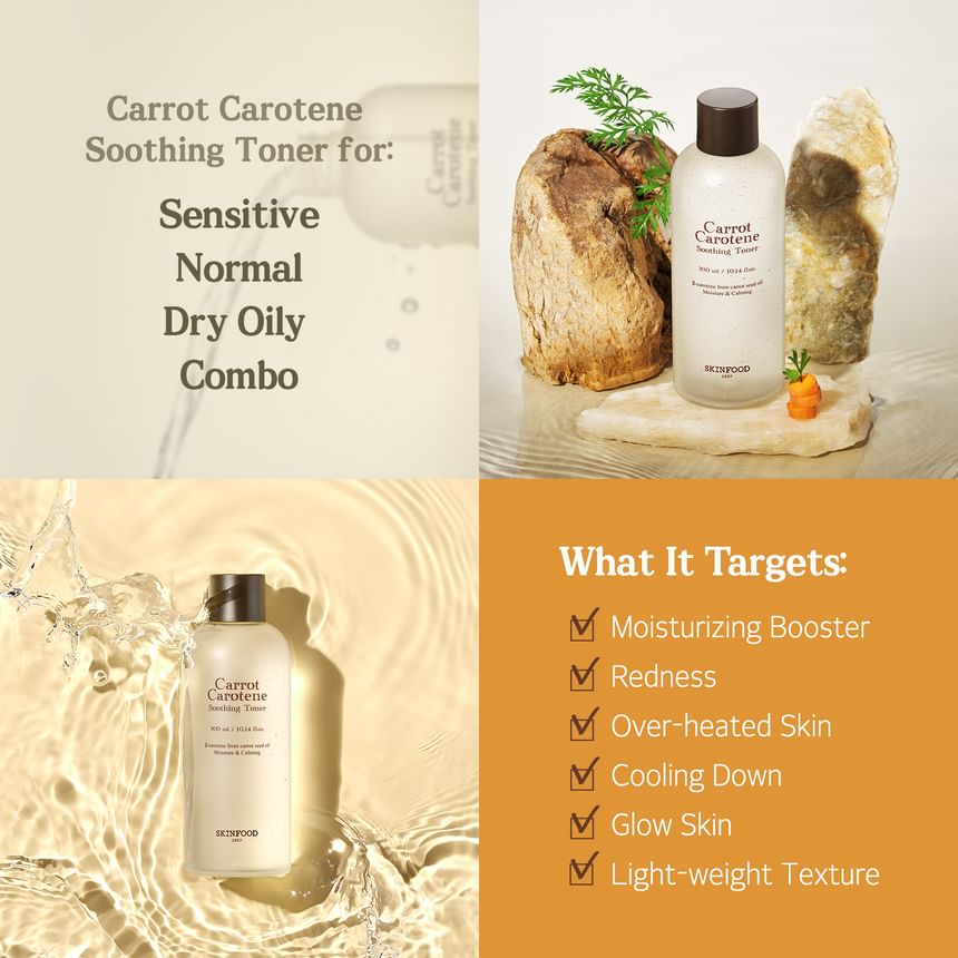 SKINFOOD Carrot Carotene Soothing Toner 300mL - English product information