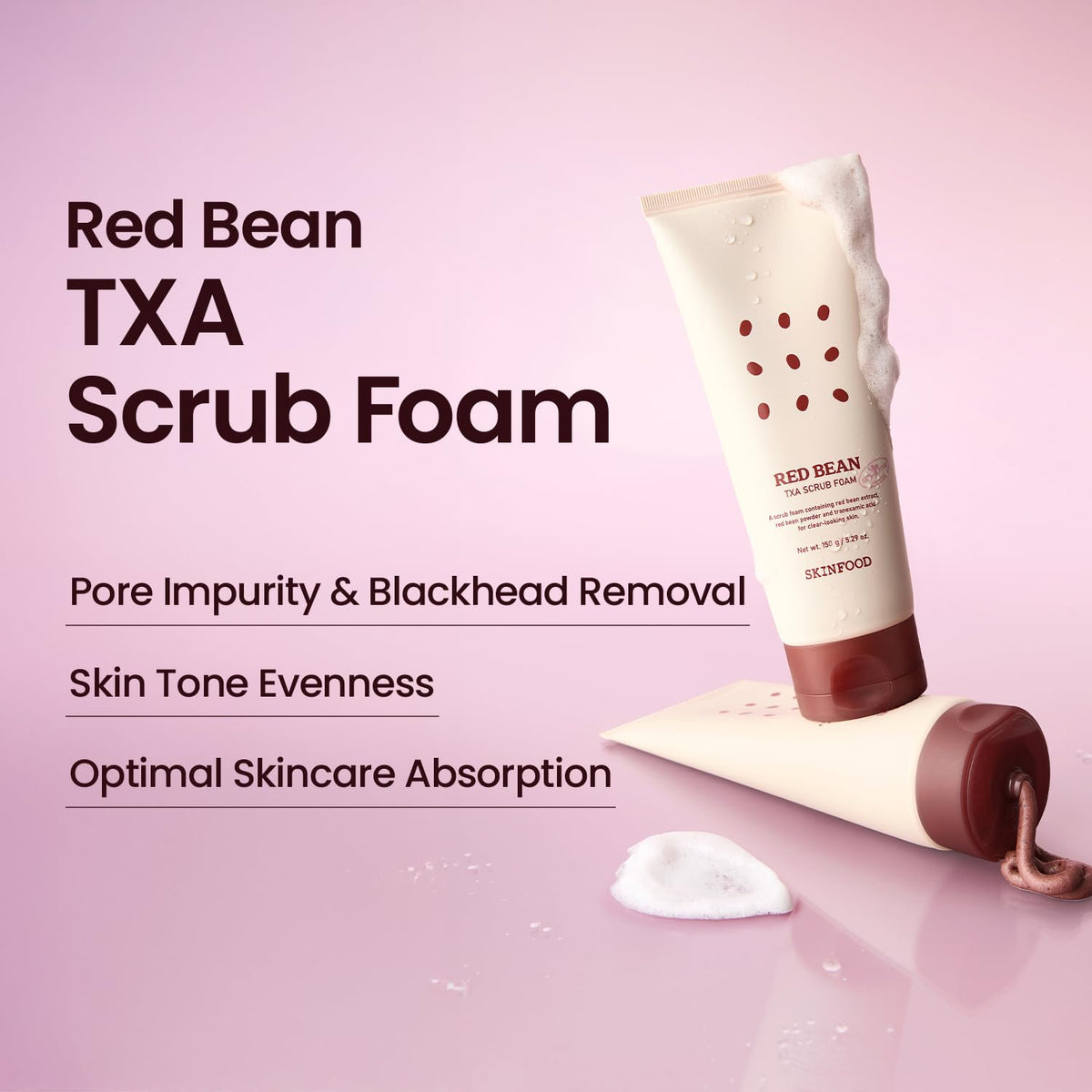 SKINFOOD Red Bean TXA Scrub Foam 150g - English product information