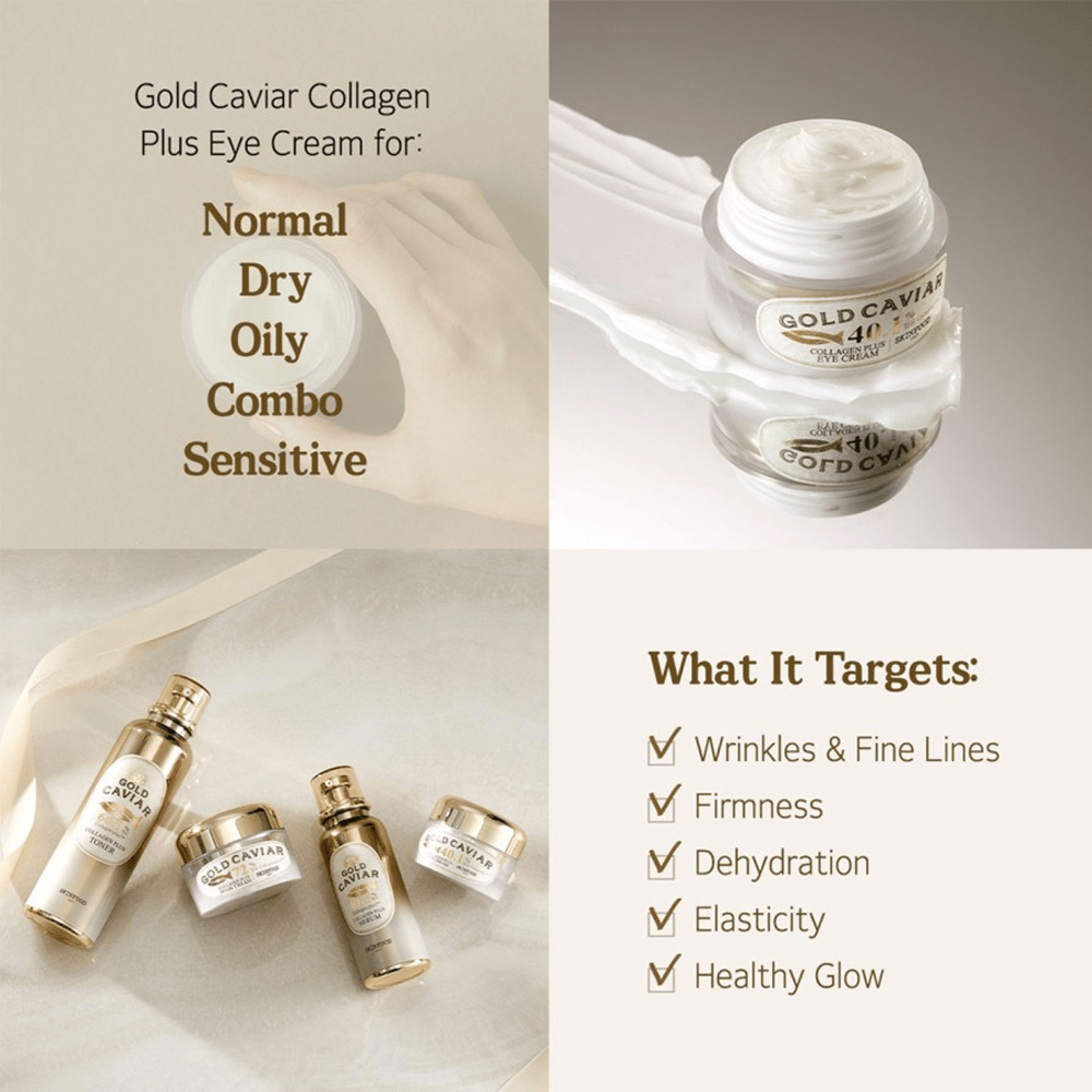 SKINFOOD Gold Caviar Collagen Plus Eye Cream 30g - Gold Caviar Collagen Plus Eye Cream full English 3