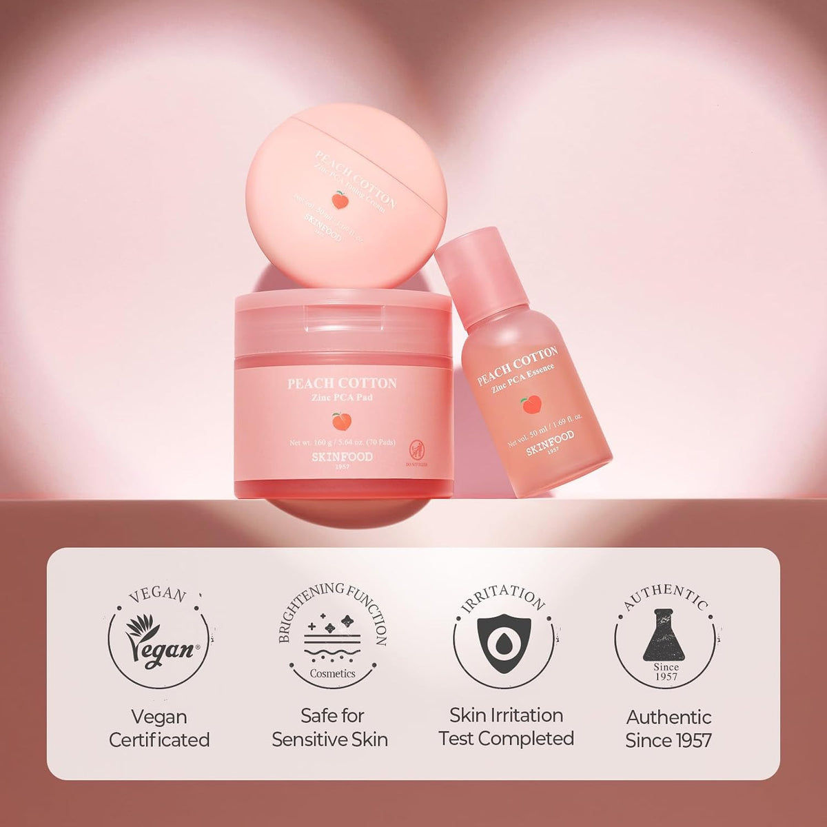 SKINFOOD Peach Cotton Zinc PCA Toning Cream 50mL testing and certification information
