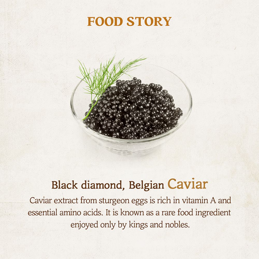 SKINFOOD Gold Caviar EX Emulsion English caviar-story information