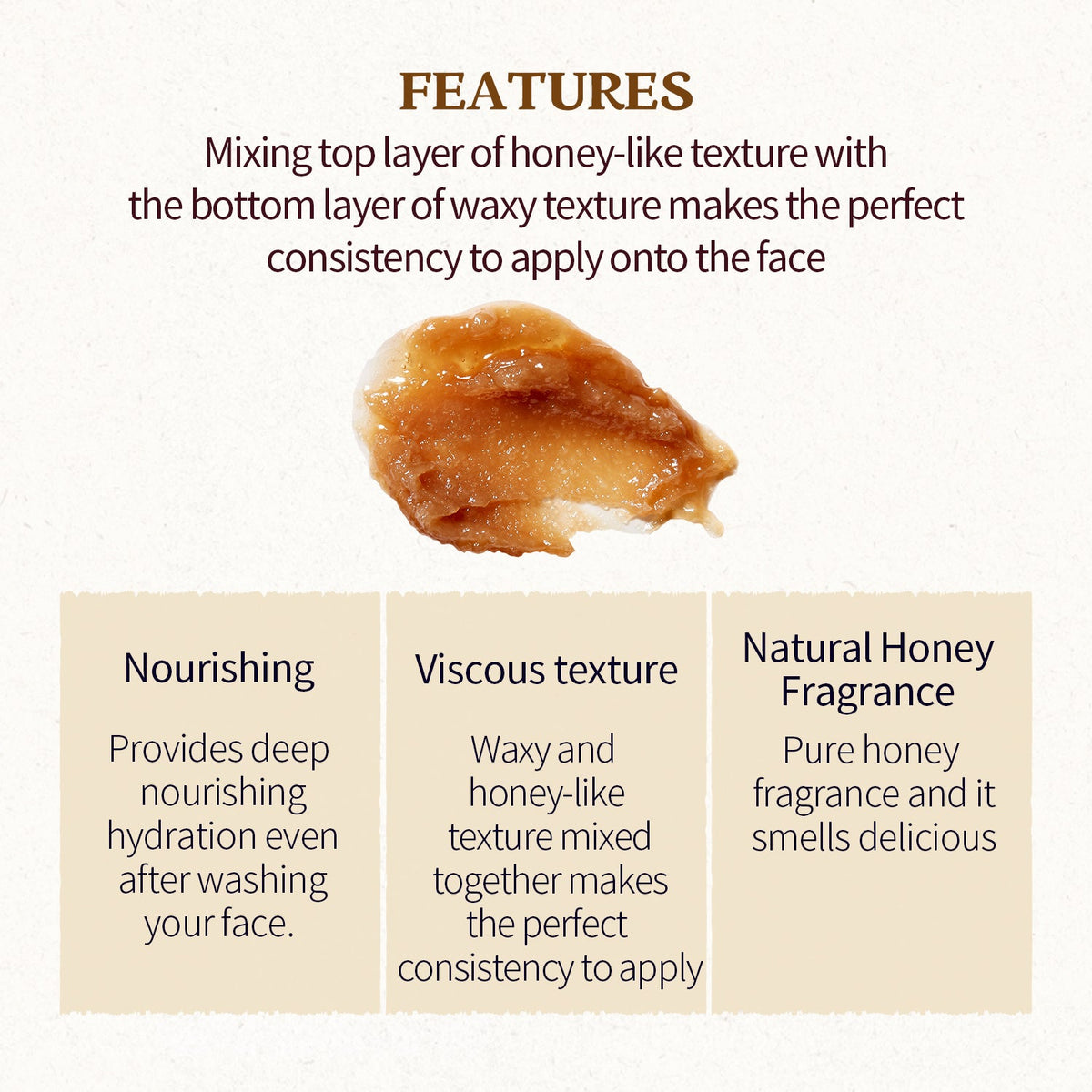 SKINFOOD Honey Sugar Food Mask: English texture and product details