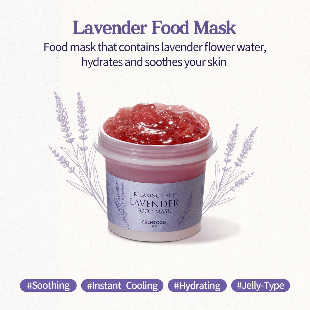 SKINFOOD Lavender Food Mask: English texture and product details