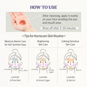 SKINFOOD Lavender Food Mask: English directions and mask routine