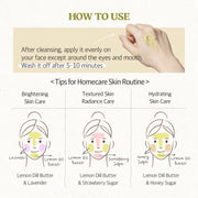 SKINFOOD Lemon Dill Butter Food Mask English directions and routine