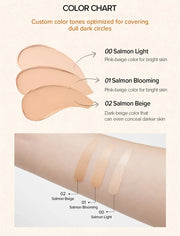 SKINFOOD Salmon Darkcircle Concealer Cream 10g info 03 complete color chart
