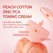 SKINFOOD Peach Cotton Zinc PCA Toning Cream English overview