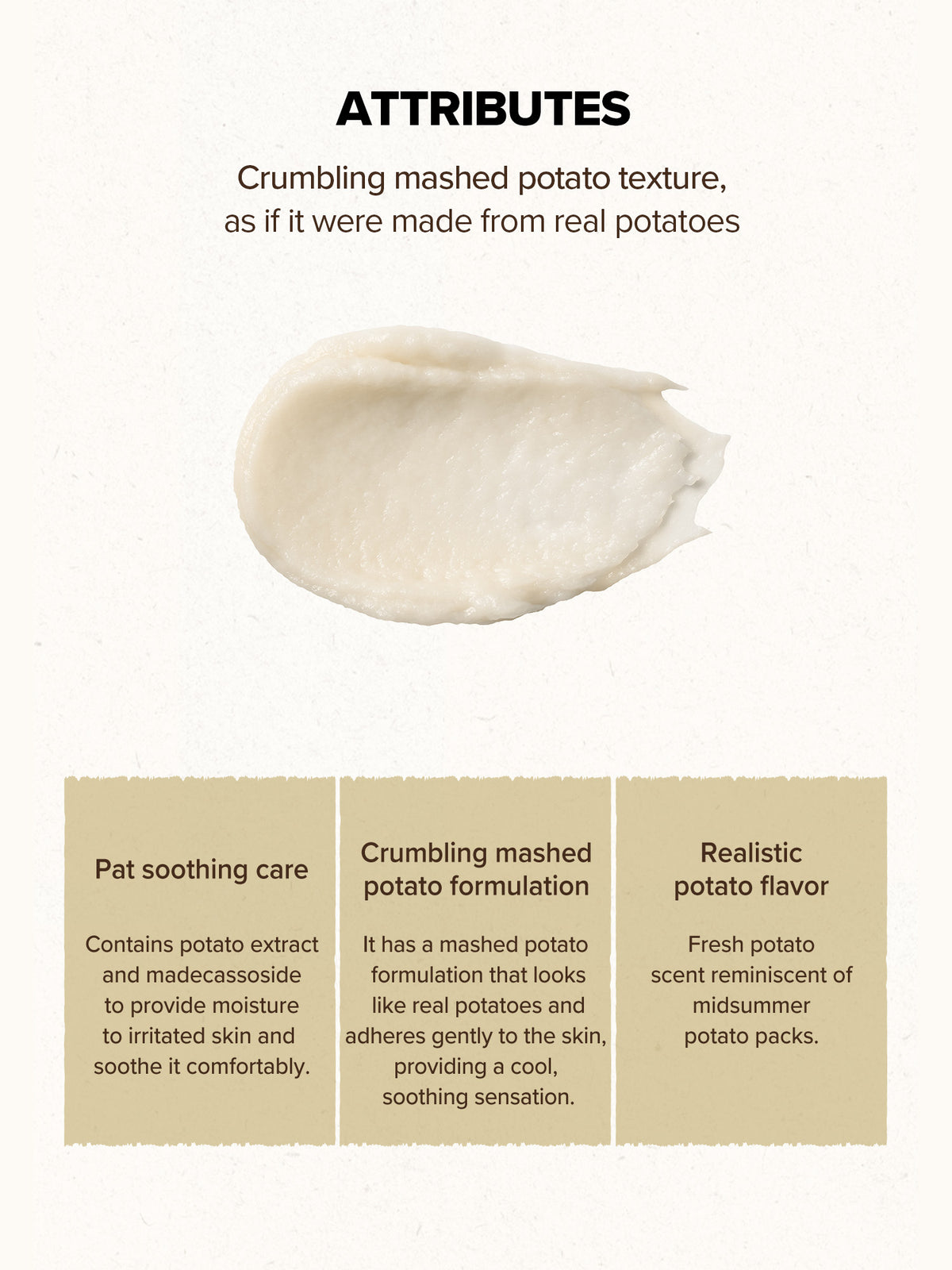 SKINFOOD Potato Food Mask 120g — Attributes and texture
