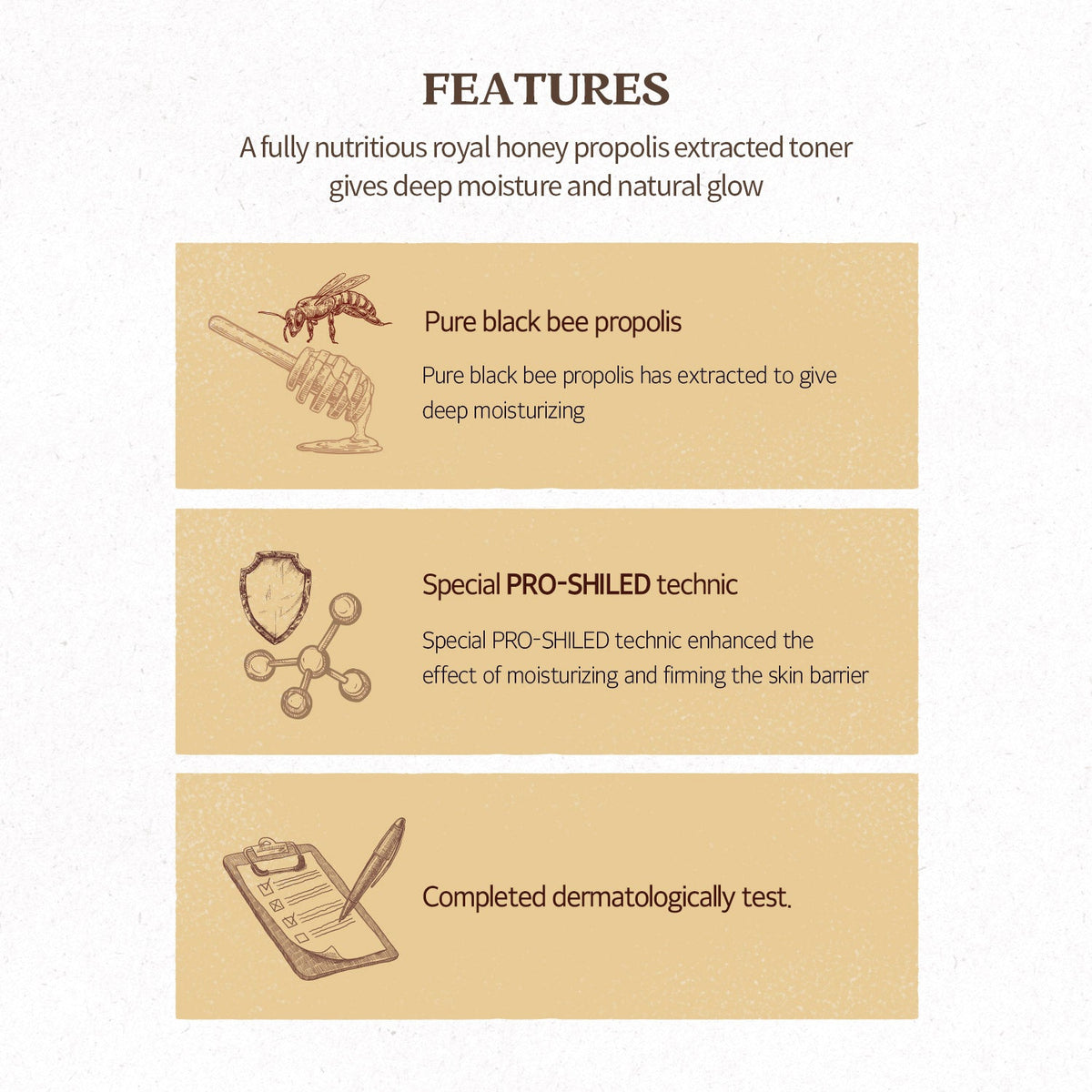 SKINFOOD royal honey propolis enrich toner English product information panel 2
