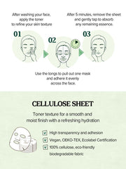 SKINFOOD Shine Muscat Cica Daily Mask English five-minute directions and cellulose sheet material