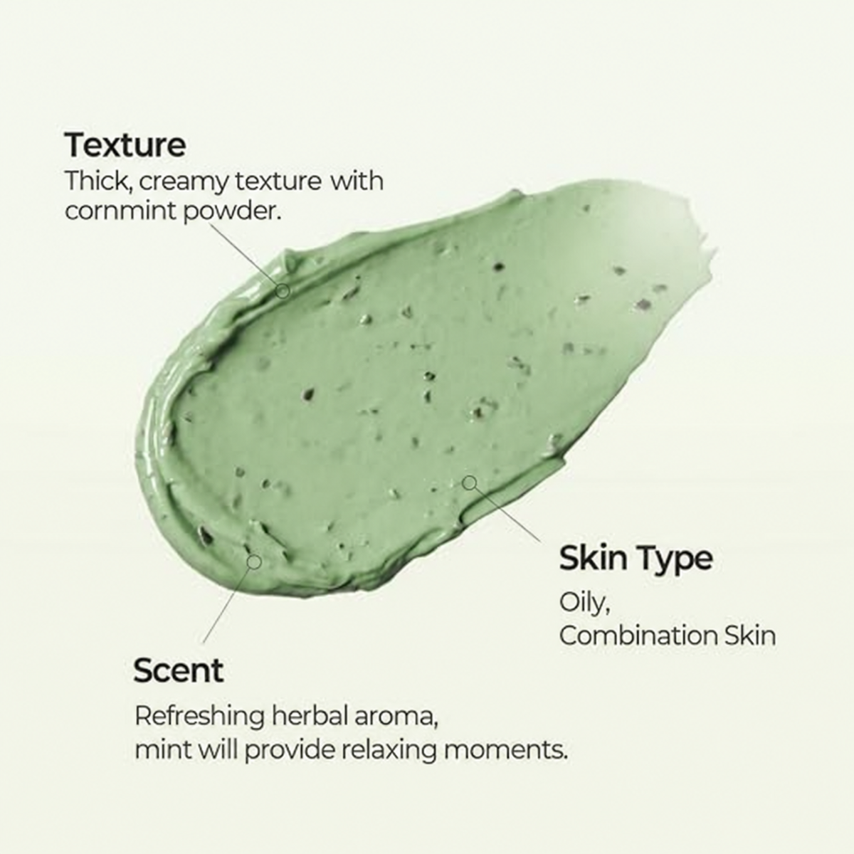 SKINFOOD Shine Muscat Cica BHA Food Mask 120g creamy texture with cornmint powder