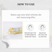 SKINFOOD yuja c dark spot clear toner English product information panel 4