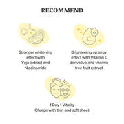 SKINFOOD Yuja C Vita Daily Mask English ingredient and texture overview