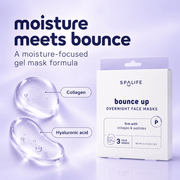Collagen and hyaluronic acid in SpaLife Bounce Up gel face masks