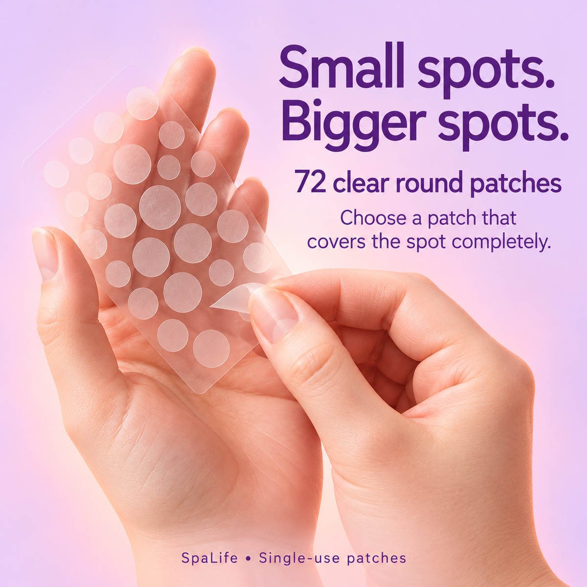 SpaLife Clear Hydrocolloid Pimple Patches: contents