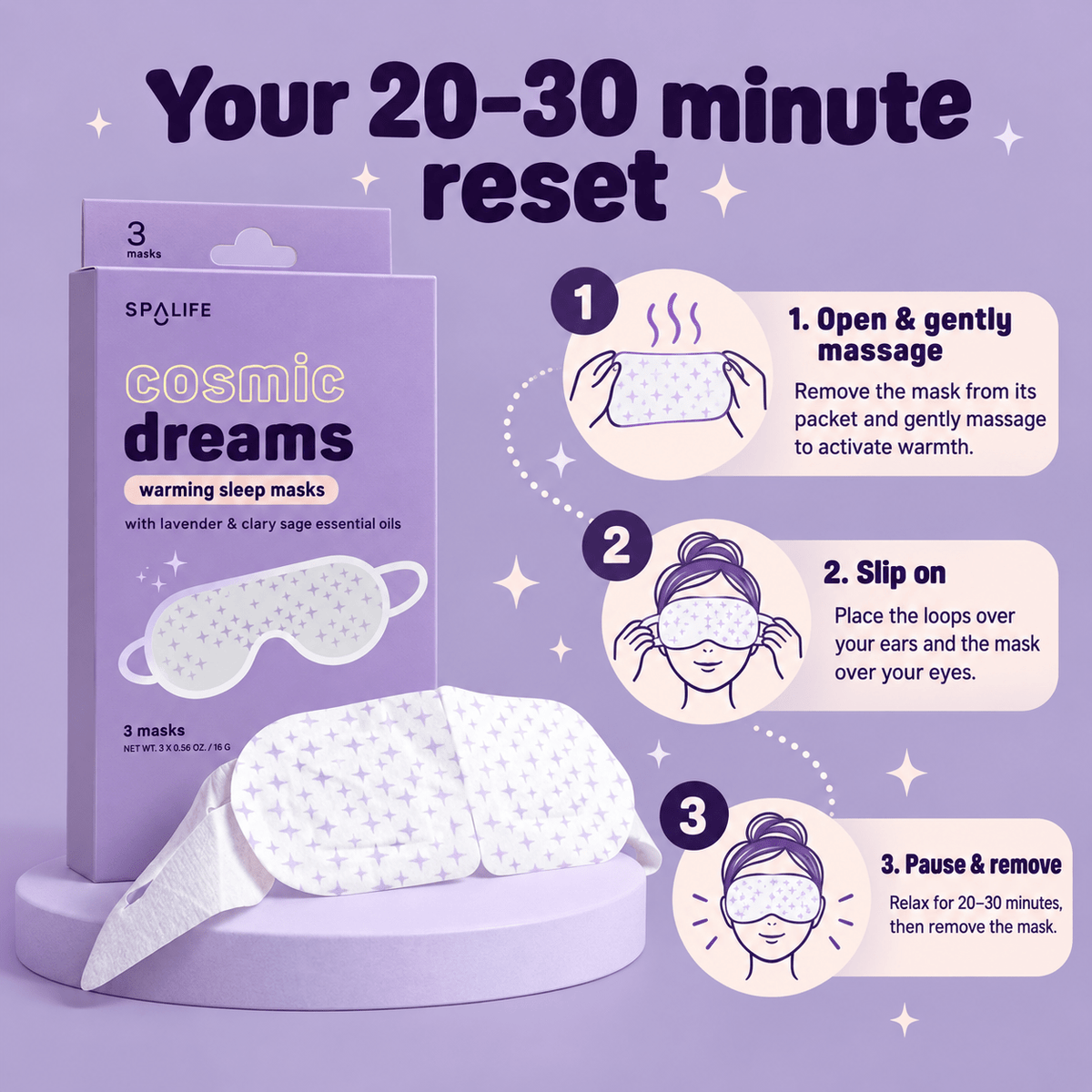 How to use Cosmic Dreams warming masks