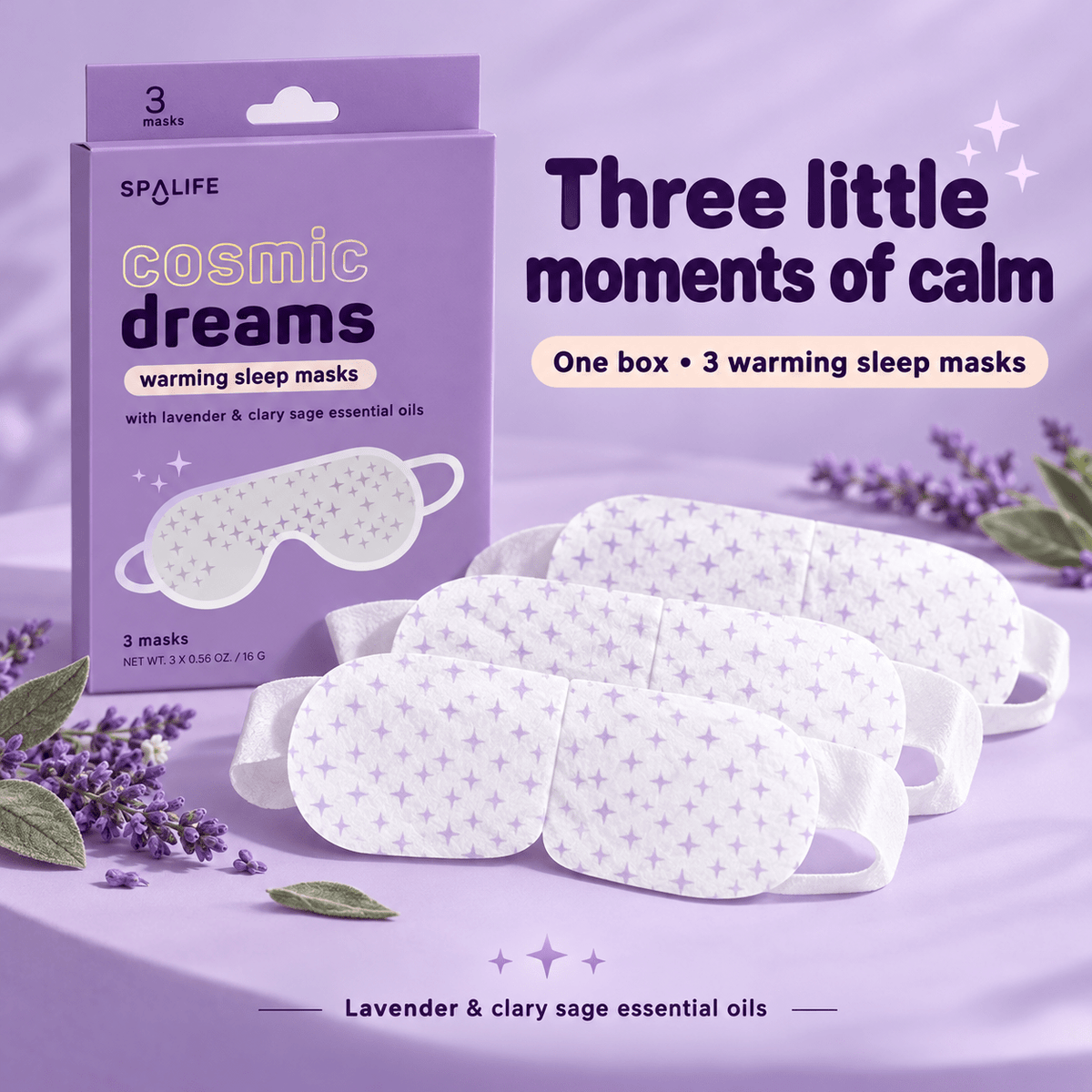 Three warming masks in one retail box