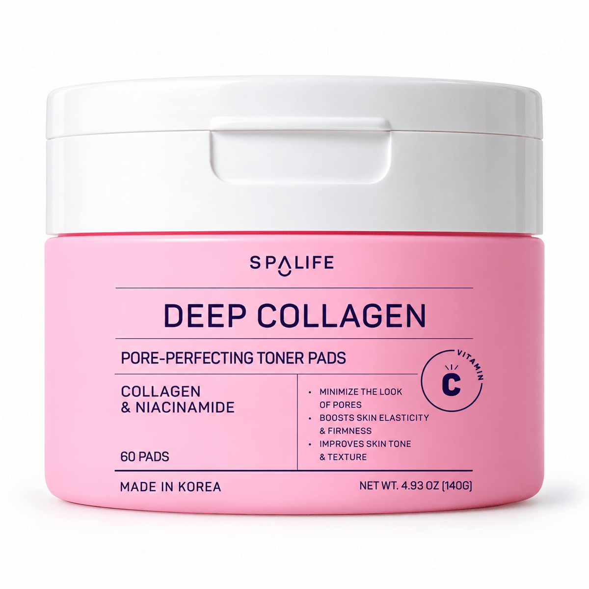 SpaLife Deep Collagen Korean Toner Pads main