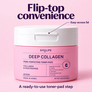 SpaLife Deep Collagen Korean Toner Pads packaging