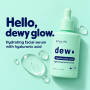 SpaLife Dew Facial Serum glow infographic