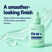SpaLife Dew Facial Serum smoother infographic