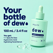 SpaLife Dew Facial Serum contents infographic