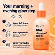 SpaLife Glow Vitamin C Serum 100 mL: Complete morning and evening directions
