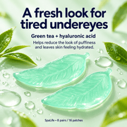 SpaLife Green Tea Hydrogel Eye Patches: depuffing benefit