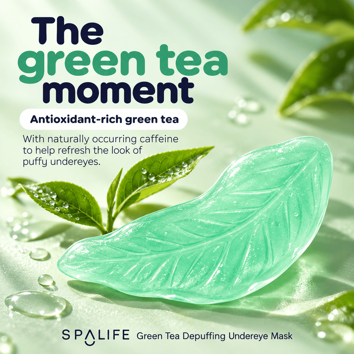 SpaLife Green Tea Hydrogel Eye Patches: green tea