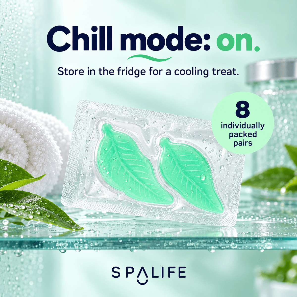 SpaLife Green Tea Hydrogel Eye Patches: chill mode