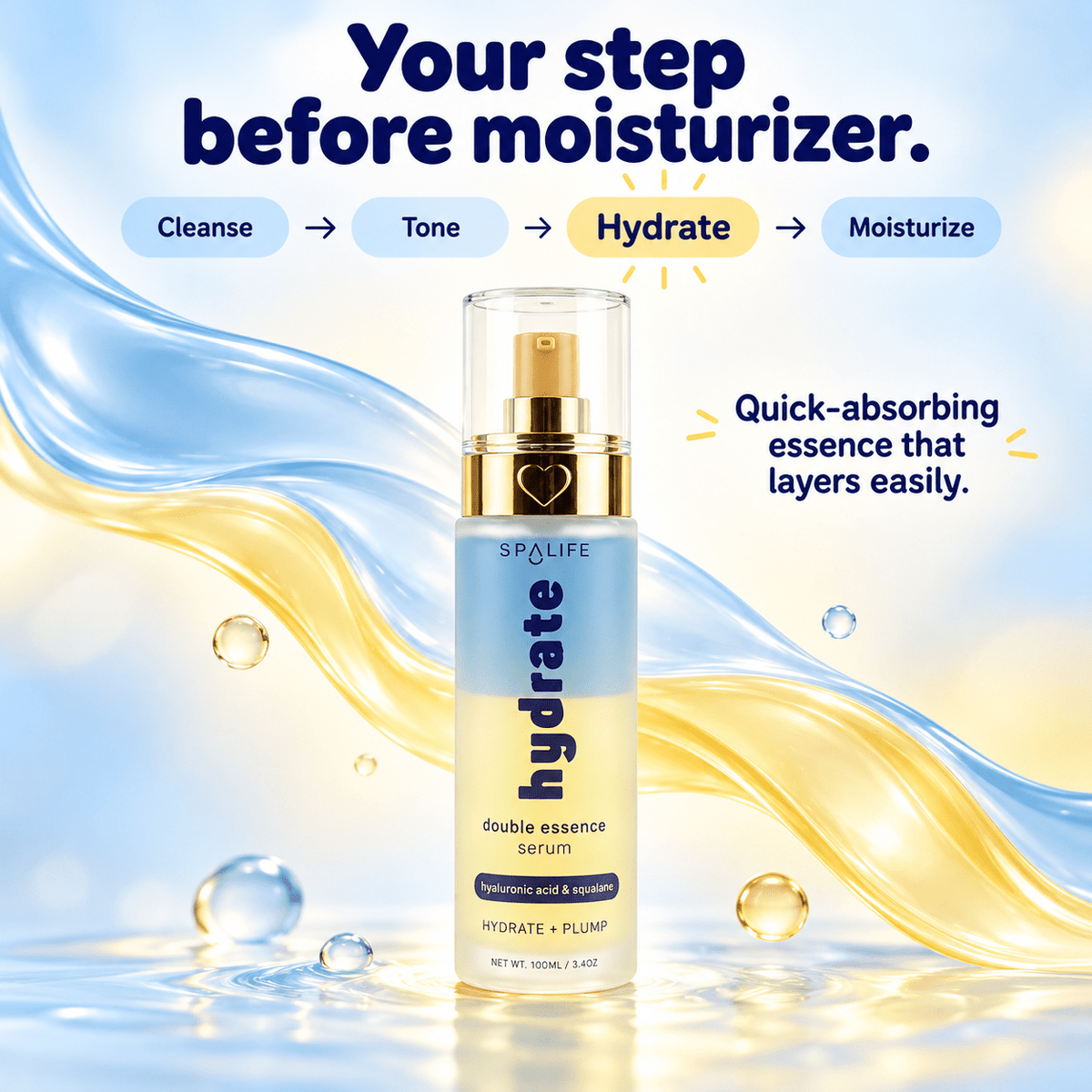 Use the essence before moisturizer