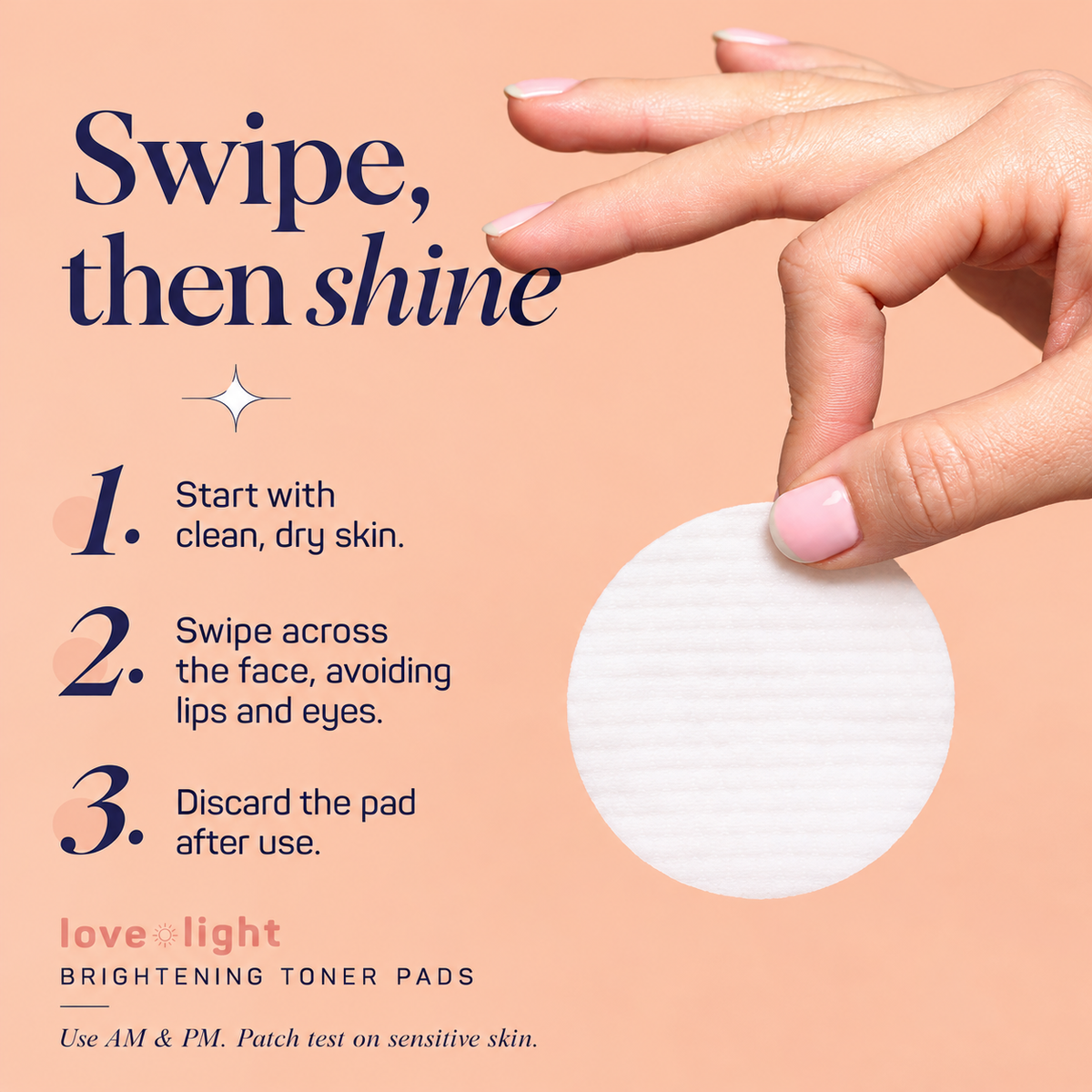 SpaLife Love + Light Korean Brightening Toner Pads 60 count: How to use