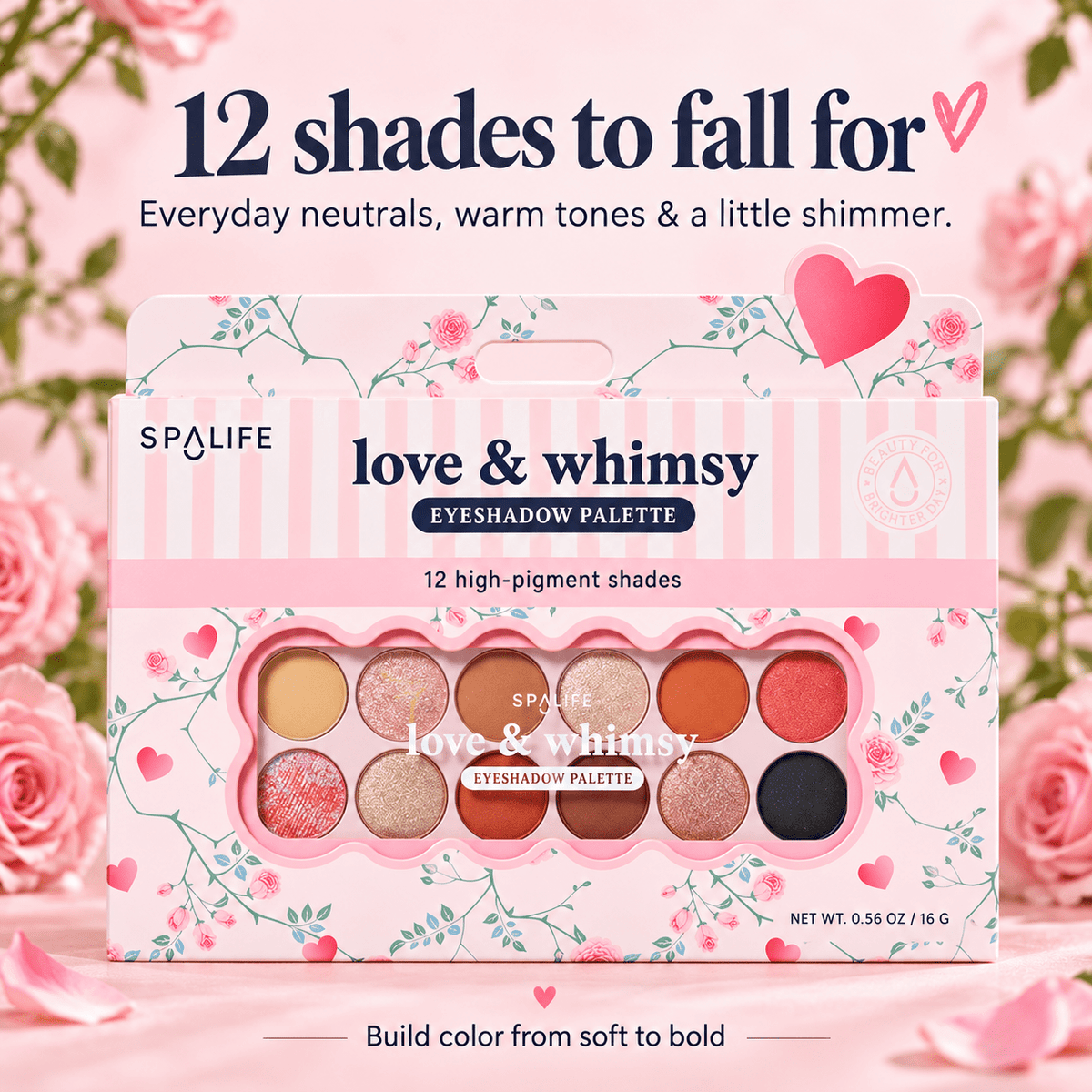 Love and Whimsy twelve high-pigment eyeshadow shades