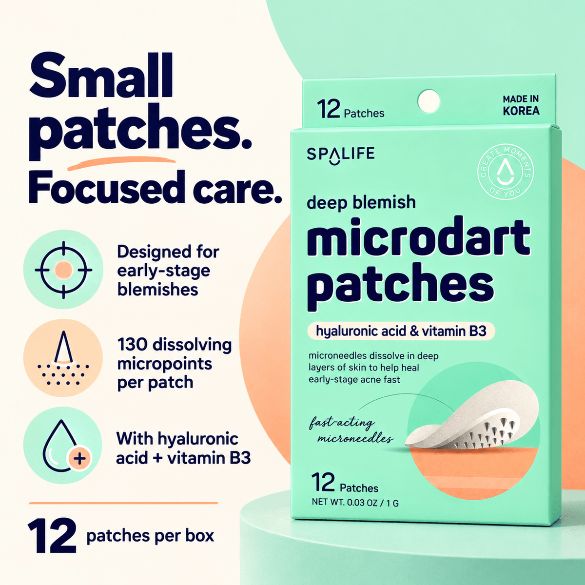 SpaLife Microdart Patches for targeted early-stage blemish care