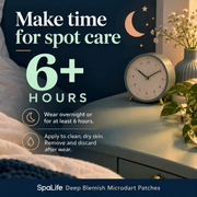 SpaLife Microdart Patches overnight or six-hour wear guidance