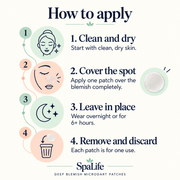 How to apply and discard SpaLife Deep Blemish Microdart Patches