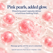 Dissolving pink pearl capsules in SpaLife Hyaluronic Pearl Serum