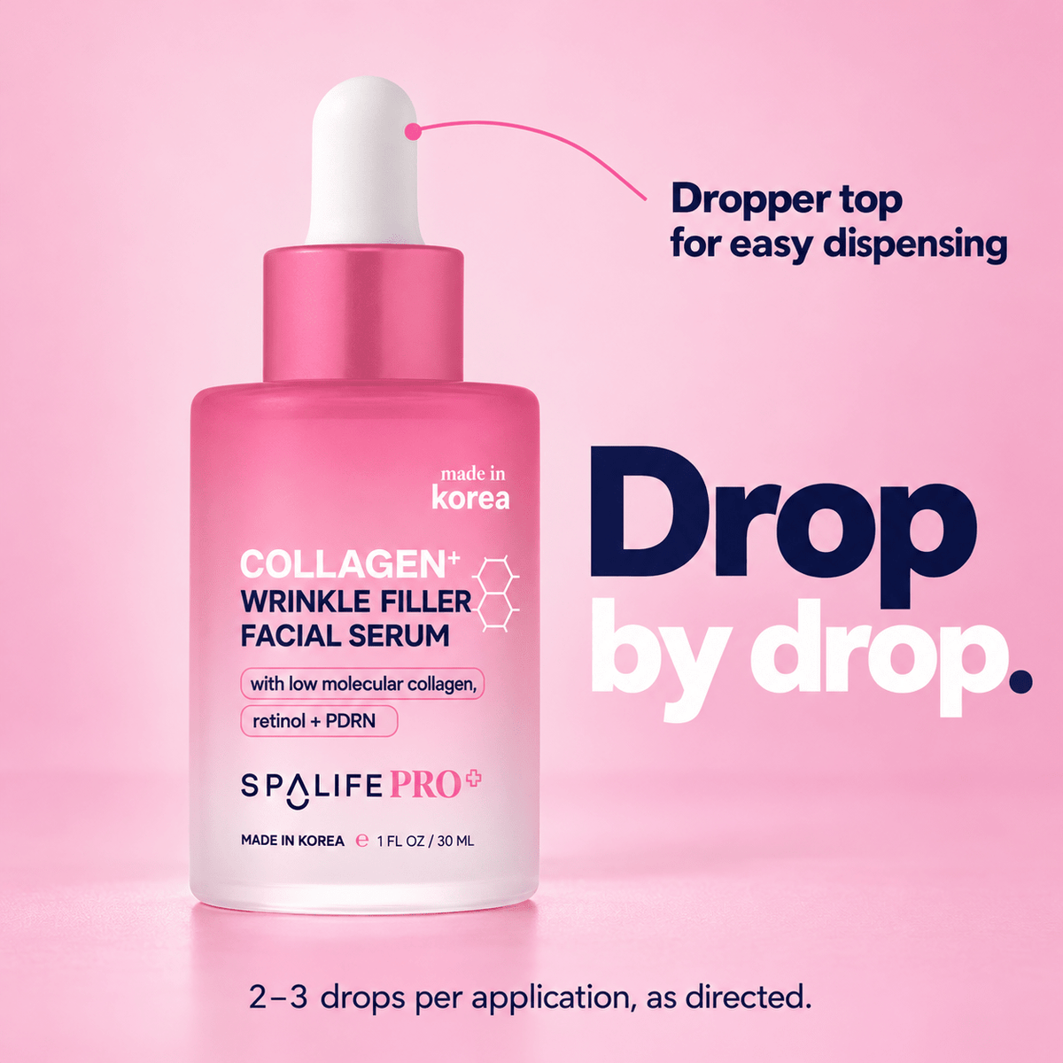 SpaLife serum dropper for easy dispensing