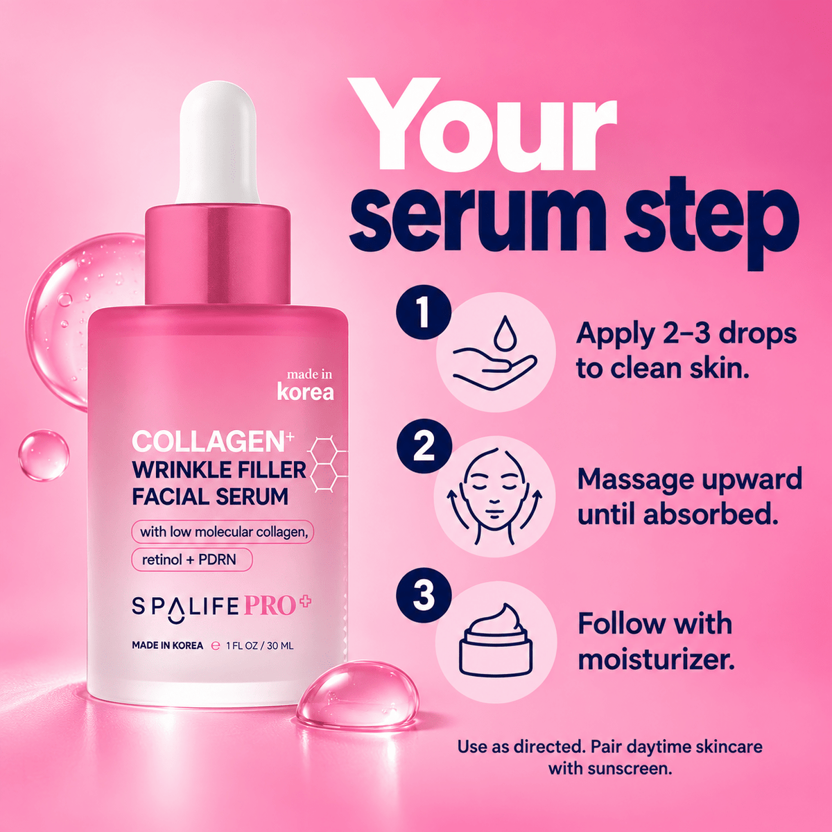 How to apply SpaLife Collagen Wrinkle Filler Serum